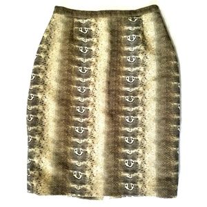 Alberto Makali | Green Snakeskin Snake Print Skirt